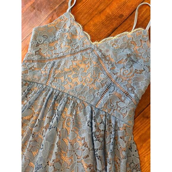 Sz M - NSR lace illusion midi dress - Picture 6 of 9